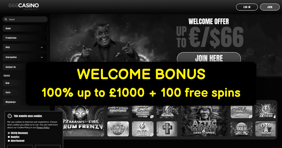 666 Casino - Premium Slots UK | Up to £1,000 Bonus & Top Games